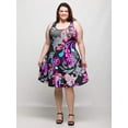 thumbnail image 3 of Plus Size Paisley Fit N Flare Tank Mini Dress, 3 of 3