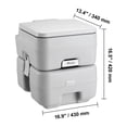 thumbnail image 5 of VEVOR Portable Camping Toilet,5.3 Gal Waste Tank & 3.2 Gal Flush Tank,Porta Potty with Carry Bag,Push-Button Pressurized Flush Commode, Leak-proof and Odourless Travel Toilet for Camping Car, 5 of 9