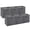 Gray, variant on 6 Packs 11 Inch Fabric Storage Bins with Faux Leather Handles, Collapsible Cube Organizer Baskets for for Clothes Toys, Perfect for Living Room & Bedroom, Gray