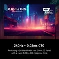 thumbnail image 3 of MSI 32" (31,5" Visible) 240 Hz QD-OLED UHD Monitor de Juegos FreeSync (AMD Adaptive Sync) 3840 x 2160 (4K), 1 Puerto de Pantalla 2.1a, MPG 322URX QD-OLED, 3 of 5