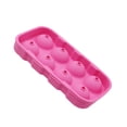 thumbnail image 3 of Molde de silicona Molde de bola de hielo redondo de 8 cavidades Molde para hacer cubitos de hielo para frutas Bandeja para hacer bricolaje Utensilios para hornear, Rosa Kearding HA004937-04, 3 of 7