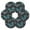 Butterfly and the Moon, variant on 6 Pcs Drink Coasters with Holder 3.94in Woven Coasters for Drinks Blue-green Butterfly Pattern Coaster Set for Protection Table