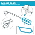 thumbnail image 2 of Pinzas de tijera de acero inoxidable, pinzas de cocina resistentes con mangos suaves (1, azules de 11") azules de 11", 2 of 5