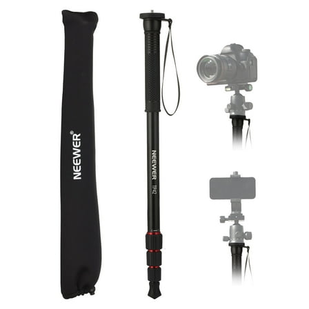 Neewer TP42 66.5" Monopod - Aluminum, 22lb Load, 1/4" & 3/8" Screw for DSLR/Camcorder