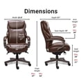 thumbnail image 4 of Scranton & Co Contemporary Executive Office Chair Chestnut Brown, 4 of 8