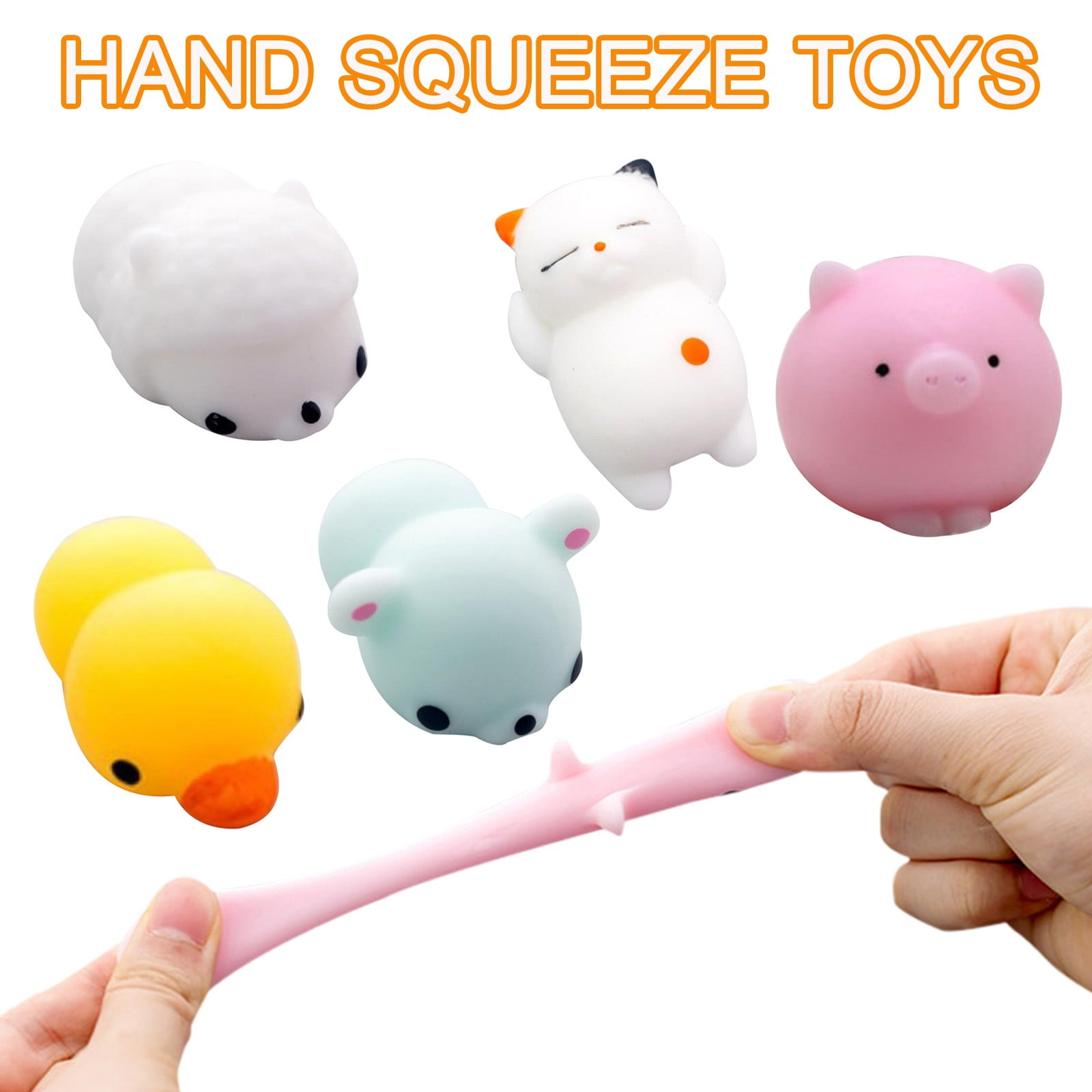 NEW 1" Animal Squisheez Squishy Squishies Set Lot Vending Display Party Favors 