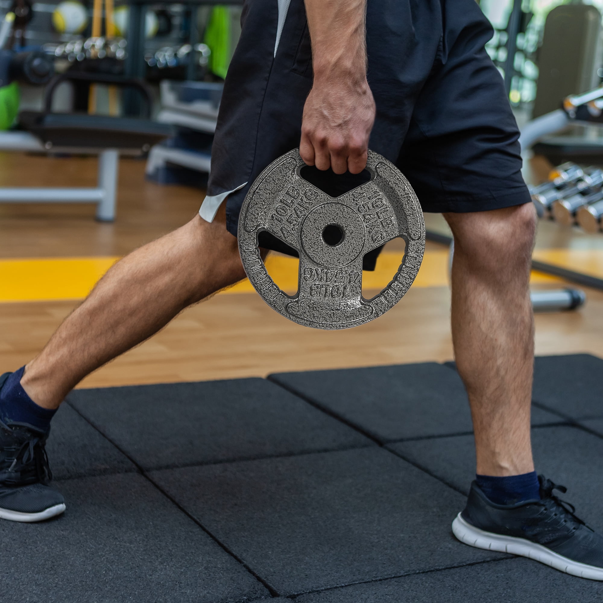 FlexWave 1" Solid Cast Iron Weight Plate Pair, Solid Cast Iron, 2.5-45 lb Full Specification, Dedicated to Standard Barbell Plates, Suitable for Home and Gym