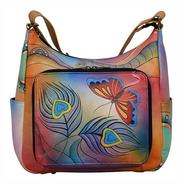 Anna by Anuschka Hobo Handbag, Peacock Butterfly