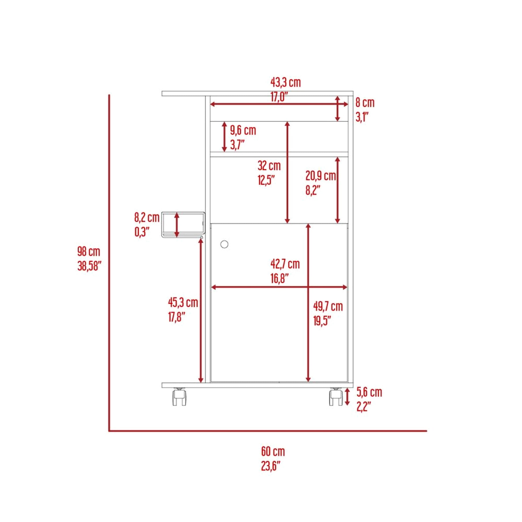 White - finished - Microwave Support - Kitchen Setup - Years of Usefulness