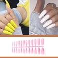 thumbnail image 2 of Uñas postizas largas cortas coloridas Soidarity para manicura bricolaje hogar Rosa claro, 2 of 5