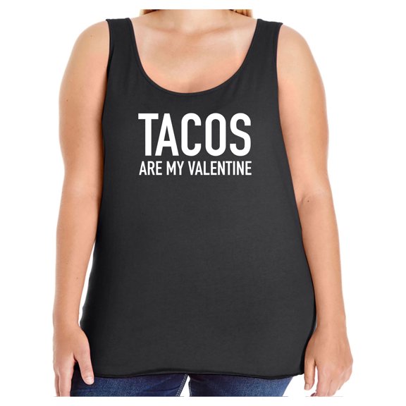 Tacos Are My Valentine Womens Tank Top