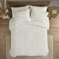 thumbnail image 2 of Madison Park Blair 3-peice Ruched Faux Fur Down Alternative Comforter Set, King/Cal King - Ivory, 2 of 9