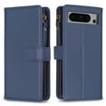 thumbnail image 3 of Zipper Wallet Case for Google Pixel 8 Pro Wrist Hand Strap Case, Premium PU Leather Flip Folio Cover with Card Slots Kickstand Magnetic Clasp Case for Google Pixel 8 Pro,Blue, 3 of 6