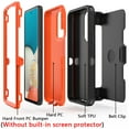 thumbnail image 5 of NIFFPD Samsung Galaxy A53 5G with Belt-Clip Holster, Tough Rugged Shockproof Protective Phone Case for Galaxy A53 5G Black&Orange, 5 of 6