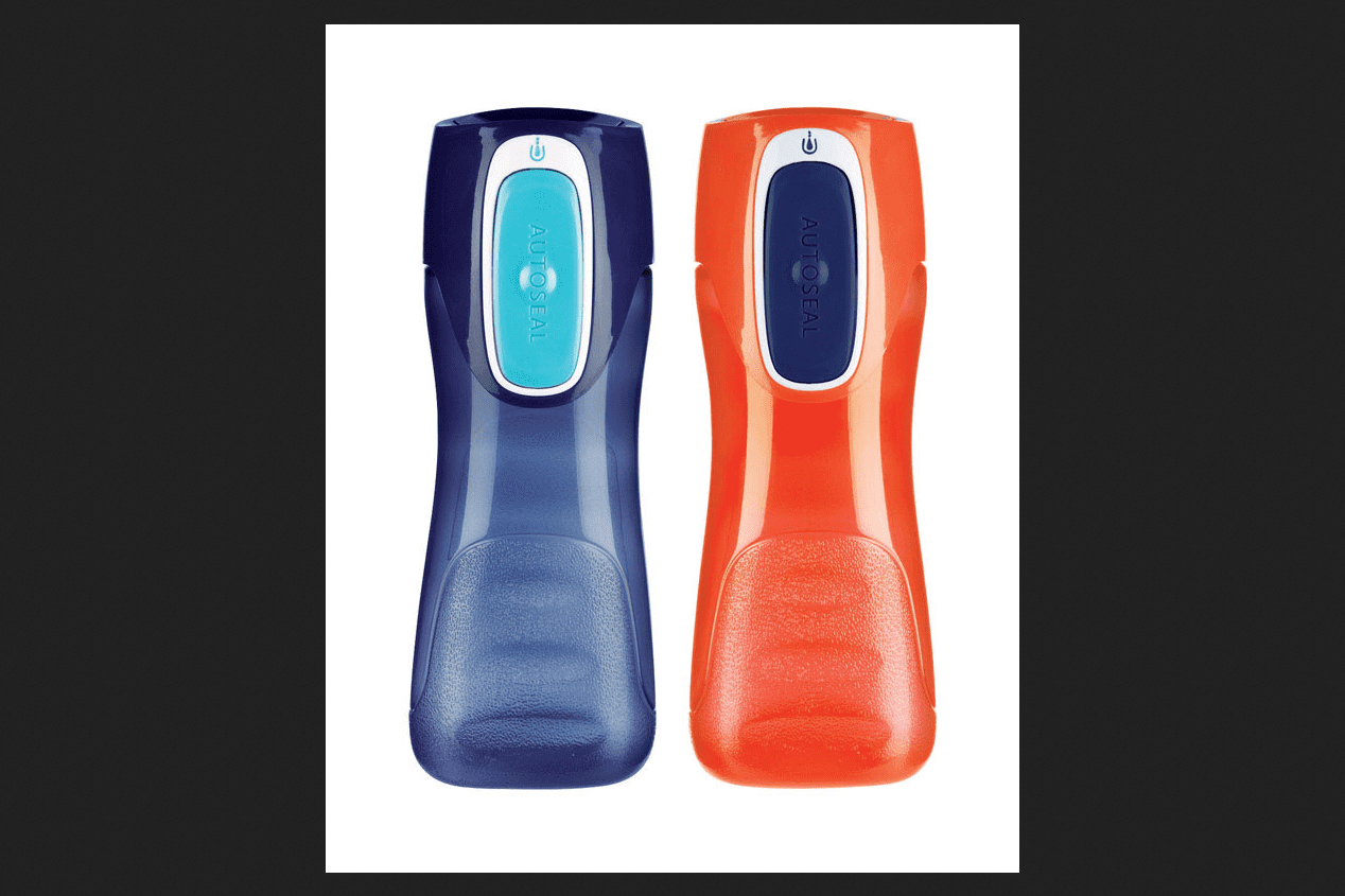 Contigo Autoseal Assorted Plastic AutoSeal Trekker Kids Water Bottle 14 oz. 2 pk