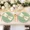 Green, variant on 100 Pcs Antique Charger Plates Bulk, 13 Inch Embossed Rim Party Dinner Plate Chargers Round Decorative Server Plate for Table Setting, Catering, Wedding, Party, Event