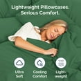 thumbnail image 4 of CGK Linens Ultra Soft & Comfy Pillowcases Set of 2 - King Size Hotel Quality Breathable 2-Piece Pillow Covers, Emerald Green, 4 of 7