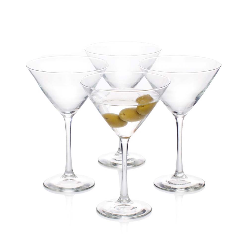 RONA Steelite Artist Edition Martini Glasses - Set Of 6, 7.5 Oz, Heat-Tempered & Chip Resistant, Made In Slovakia
