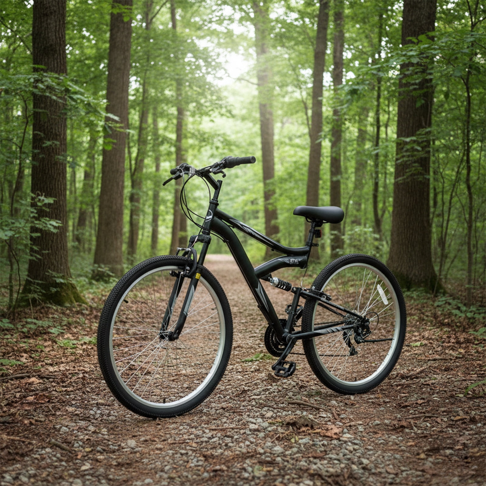 Hykolity Mountain Bike 27.5 Inch MTB Sport Shocker Bicycle 18 Speed Full-Suspension Outdoor Cycling for Adult Men Woman