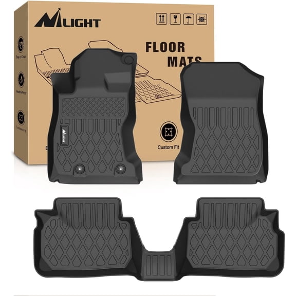 Nilight TPE Floor Mats for Subaru WRX 2022 2023 2024 2025, All Weather Custom Fit Heavy Duty Floor Liners