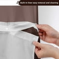 thumbnail image 3 of Zrodlmo Fabric Shower Curtain with Hook Liner, Waffle Waterproof and Mildew Resistant Hotel Grade Bathroom Curtain, 72" x 72", Chocolate, 3 of 7
