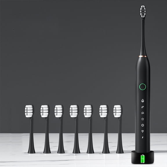 Matoen Ultra Soft Wireless Charging Electric ToothBrushes, 6 Modes with Smart Timers, 8 Brush Heads, 1 Charging Base & 1 Travel Cases Included