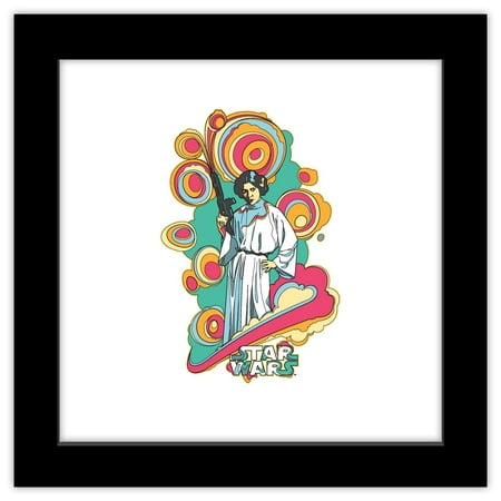 Gallery Pops Star Wars: Saga – Pop 70s Princess Leia Wall Art Black Framed Version 12 x 12