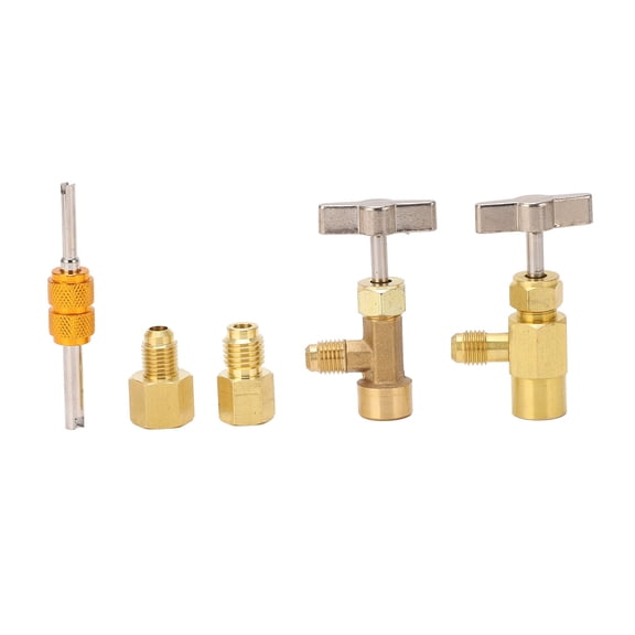 Puncture Style Can Tap Valve, Refrigerant Can Tap Valve R134A Brass For Car Air Conditioning System