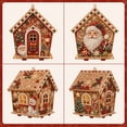 thumbnail image 2 of Christmas 3D Wooden House Rhinestone Art DIY Kit Relaxing Craft, Pearl Diamond Painting with Santa Snowman for Family Holiday Activity, 2 of 9