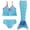 Blue, variant on Rhuody Teen Girl Swimsuit 4-5 Years Two Pcs Swimwear Solid Color Sleeveless Bathing Suits Bikini Tail Set Cute Beach Wear Red