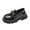 Gold, variant on Otqutp Toddler Small Leather Shoes Chunky Sole Non-Slip Casual Mary Jane Shoes Baby Girls Rubber Sole Princess Loafers