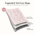 thumbnail image 6 of Lahome Decor 5'x7' Area Rug, Floral Washable Rugs for Living Room, Non Slip Soft Ultra-Thin Indoor Decor Elegant Carpet Vintage Flower Rug Indoor for Bedroom Dining Room Pink, 6 of 11