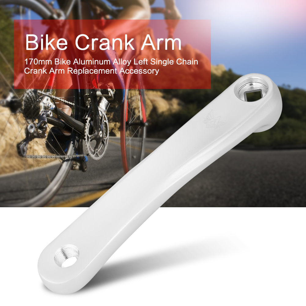 170mm Aluminum Alloy Bicycle Left Side Chain Crank Arm Replacement Accessory Diamond Hole and Square Hole Akozon Bike Crank Arm