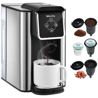 Macchina Da Caffè Solo Instant 2 In 1 – Per Cialde E Caffè Macinato, 12 Oz, Nera