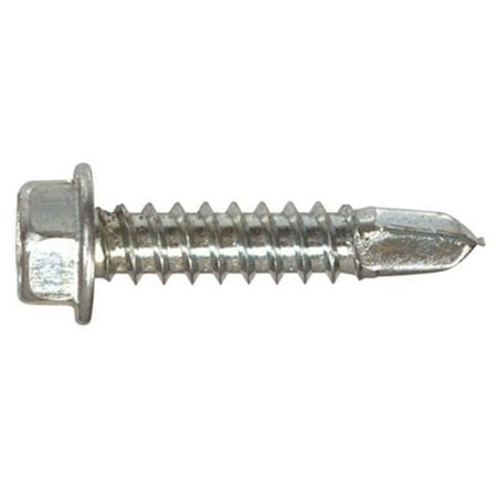 Hillman Fasteners 47226 0.25 x 1.5 in. Zinc Hex Washer Head Self-Drilling Screws