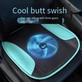 thumbnail image 2 of Cojín para asiento de coche con refrigeración eléctrica por USB, de seda de hielo transpirable, con espaciador 3D, para verano, con ventiladores de aire incorporados para todas las sillas, 2 of 5