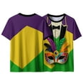 thumbnail image 6 of Uootdi Womens Mardi Gras Festive Tops Crew Neck Funny Graphic Tuxedo Short Sleeve T Shirt Tropical Holiday Vacation Novelty Shirts Gift, 6 of 8