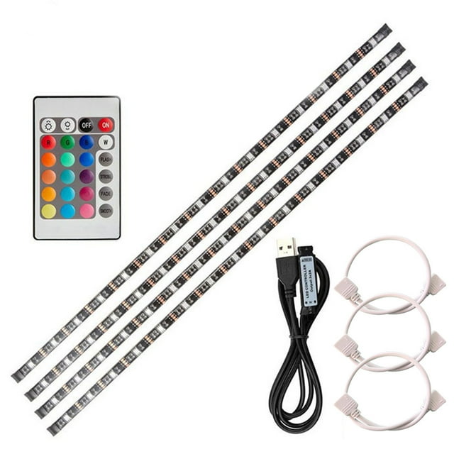 Kit de Barra de Luz Led USB de 4 * 50 Cm Cinta de Luz Led Flexible Con Retroiluminación Tomshoo Kit de luz de tira