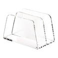 thumbnail image 2 of Organizador de escritorio de acrílico con 4 almohadillas antideslizantes, transparente, 2 ranuras para documentos, soporte para correo, para sala de, 2 of 9