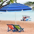 thumbnail image 3 of Gymax 7.2ft Beach Umbrella Outdoor Patio Garden w/ Carrying Bag Sand Anchor Navy Blue, 3 of 10