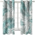 thumbnail image 2 of Palm Leaf Curtains, Tropical Plants Blackout Curtains For Living Room Bedroom, Thermal Insulated Grommet Drapes, Decorative Patterned Window Treatments 26"W x 63"L (Pack of 2), 2 of 6