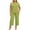 Green, variant on Vivianyo HD Women's Plus Size Set Notch Neck Short Sleeve Top and Wide Leg Crop Pants Set, Two Piece Sets for Women Casual Vacation Travel Outfit, Women's Navy, Sizes XS-5XL