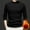 A Black, variant on Men's Fleece Lined Sweater Solid Pullover Sweater Casual Knit Crewneck Long Sleeve Sweater Fall Winter Thickened Thermal Warm Sweater Beige XXL