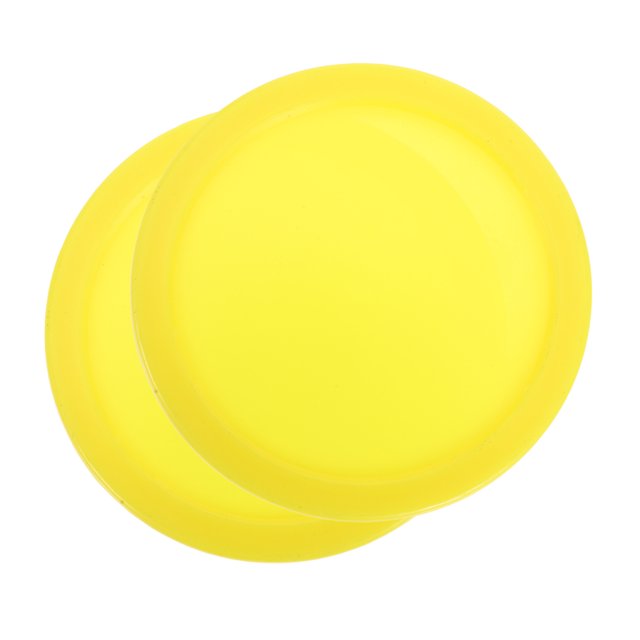 LIFKOME 2Pcs Yellow Training Hockey Pucks Plastic Replacement Parts for Indoor Gym and Game Tables