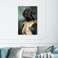 thumbnail image 3 of Wynwood Studio Animals Wall Art Canvas Prints 'Sargent Black Lab' Dogs and Puppies - Black, Brown, 3 of 5