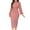 PinkSummer01, variant on ylioge Spring Dresses for Women 2024, Womens Elegant Dress Slim Fit Bodycon Long Slit Sleeve Crewneck High Waisted with Pencil Hem Solid Color Midi Dresses Spring