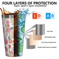 thumbnail image 3 of 16oz Tumblers Pugs and Pioneer Flower Stainless Steel Vacuum Insulated Double Wall Travel Tumbler Cups Mug with Lid and Straw,Cleaning Brush for Coffee,Tea, 3 of 4