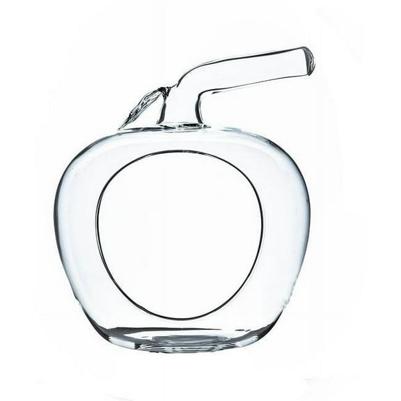 Athenas Garden HCH0707 6.5 x 5.5 in. Clear Apple Glass Terrarium & Votive Candle Holder
