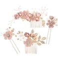 thumbnail image 3 of 4 Pcs Peigne à Cheveux Fleur, Épingle à Cheveux, Accessoire de Cheveux de Mariage, 3 of 8