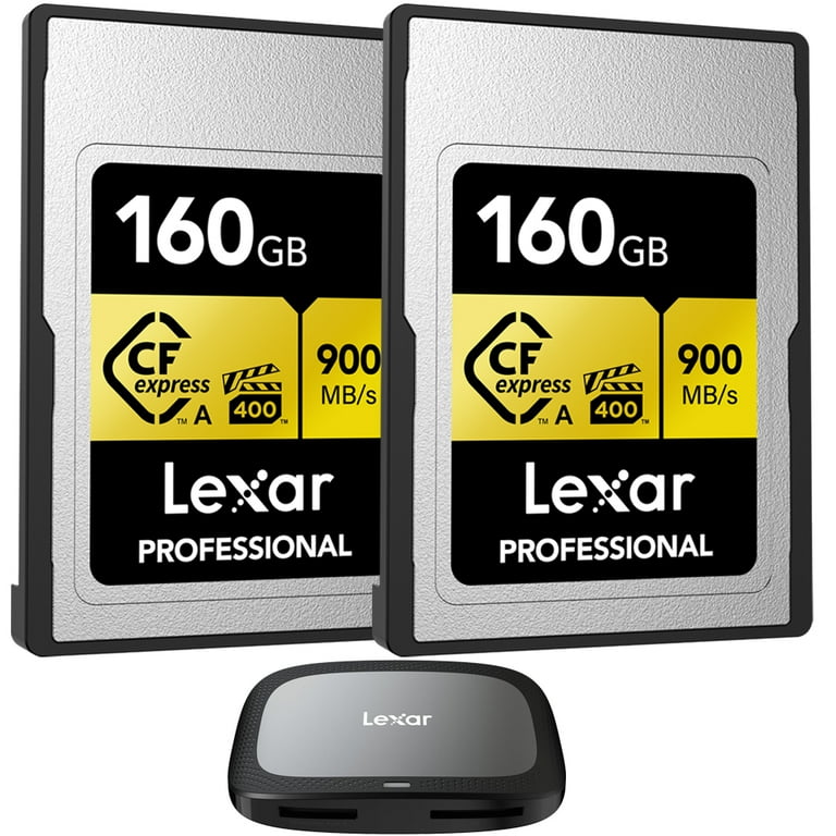 Lexar CFexpress Type A Pro Gold R900/W800 Memory Card, 160GB (2